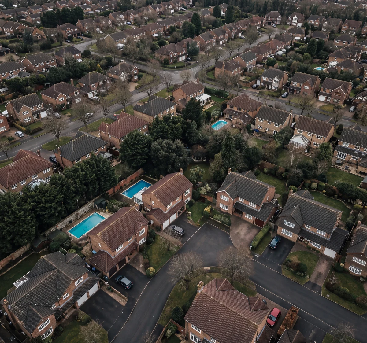 Satellite view of the subject's confirmed residential address and two registered properties